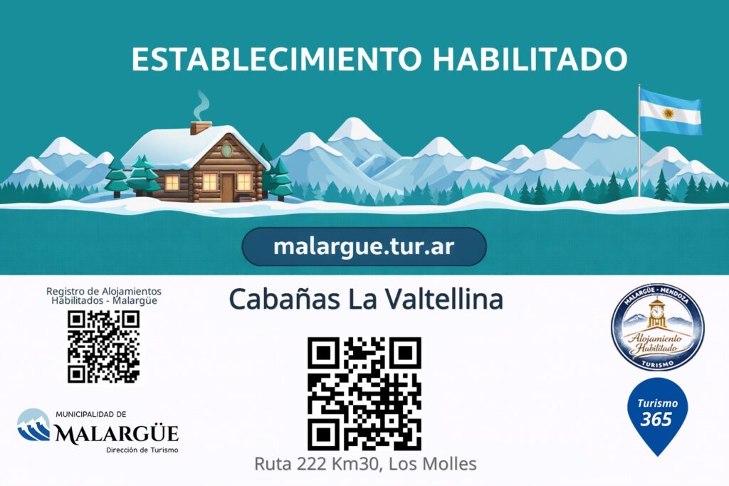 Interior de monoambiente con vista a los Andes en La Valtellina